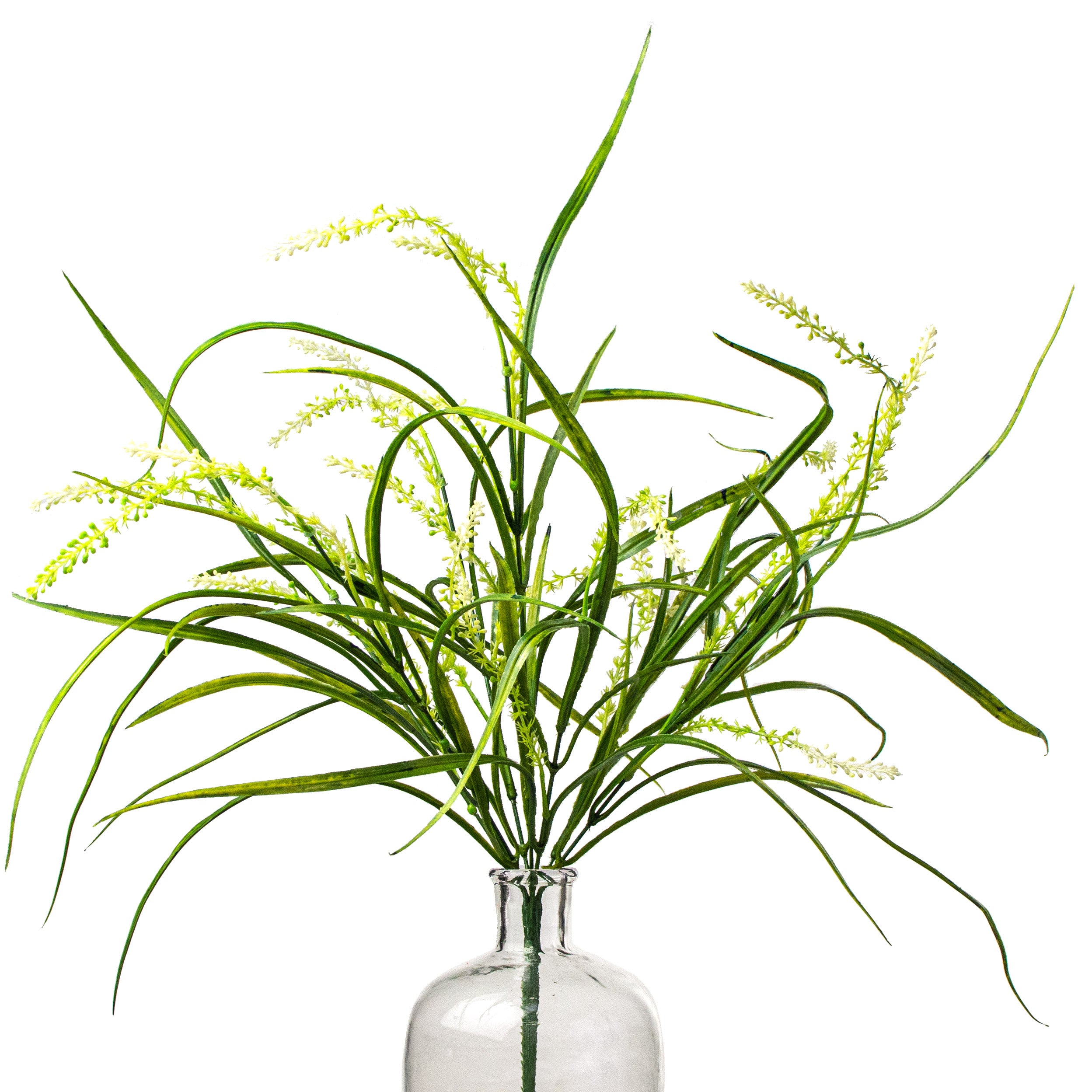21" Plastic Rice Grass Bush