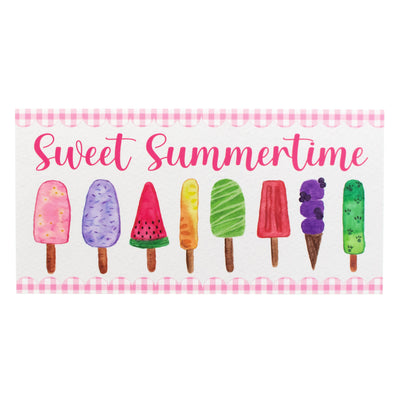 12" Waterproof Sign: Sweet Summertime Popsicles