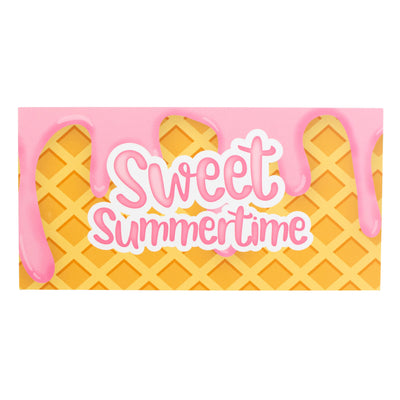12" Waterproof Sign: Sweet Summertime Ice Cream Cone