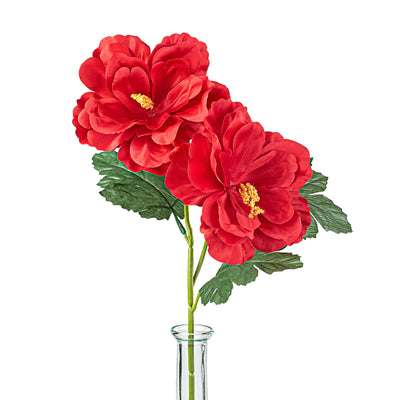 22" Hibiscus Spray: Red
