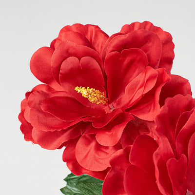 22" Hibiscus Spray: Red