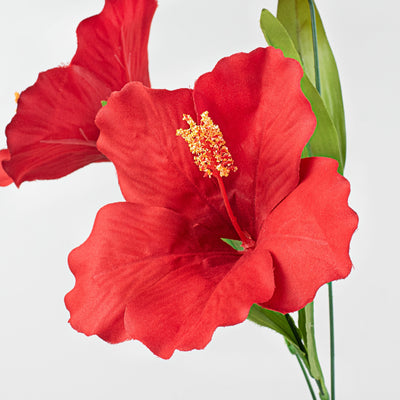 27" Hibiscus Spray: Red