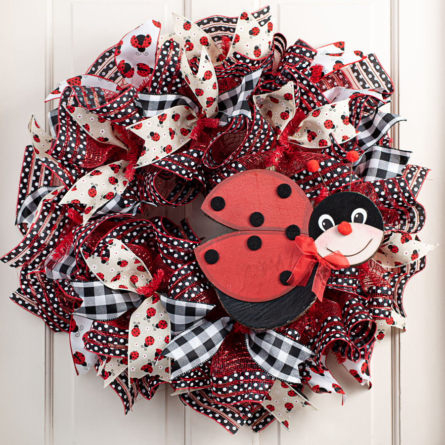 11" Wooden Ladybug Ornament