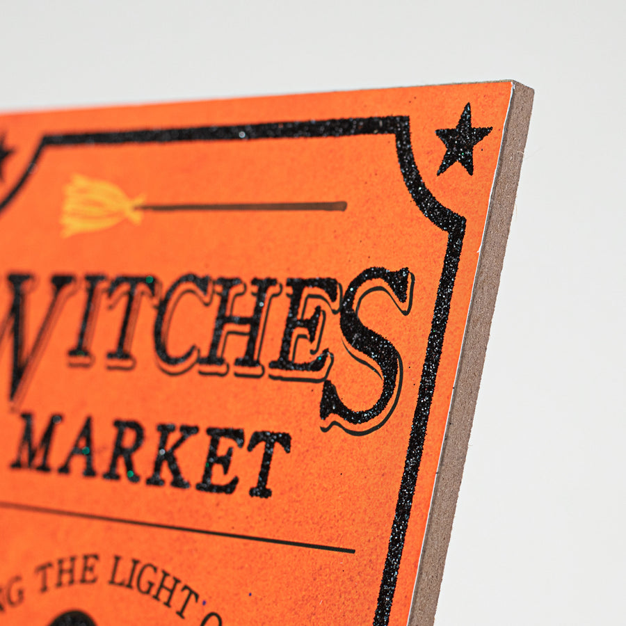 12" Wooden Sign: Witches Market
