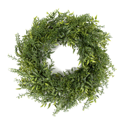 24" Mixed Greenery Wreath