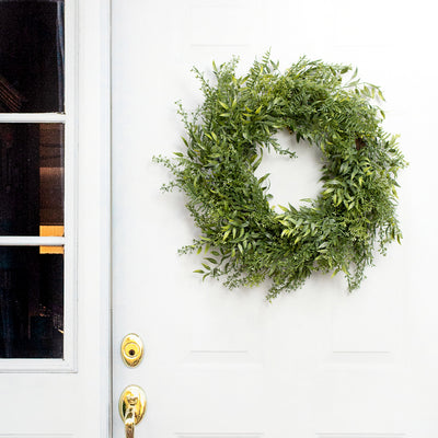 24" Mixed Greenery Wreath
