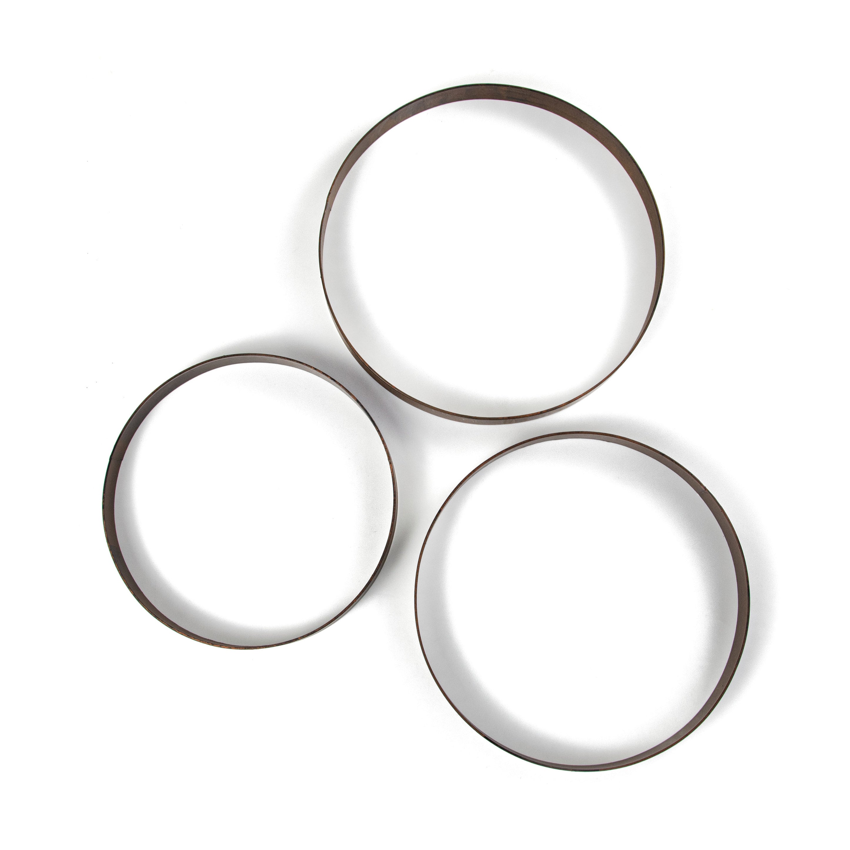 9.75-12" Metal Wreath Ring: Antique Rust (Set of 3)