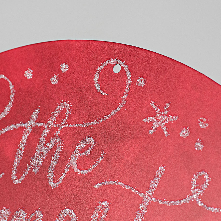 12" Metal Sign: Red Most Wonderful Time of the Year