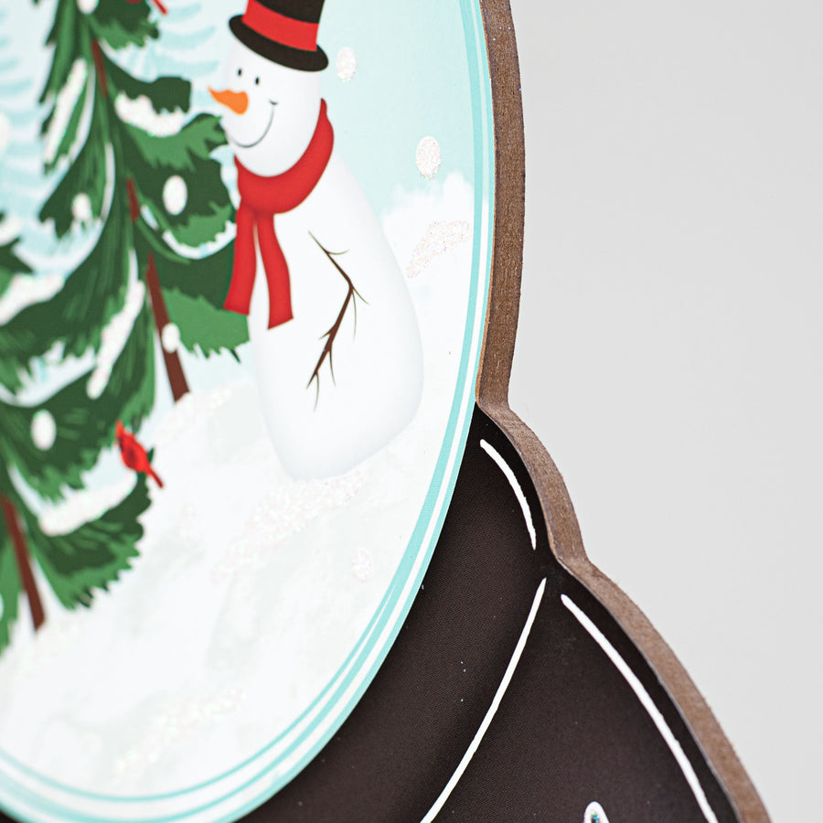 12" Robin's Egg Blue Let It Snow Globe Sign