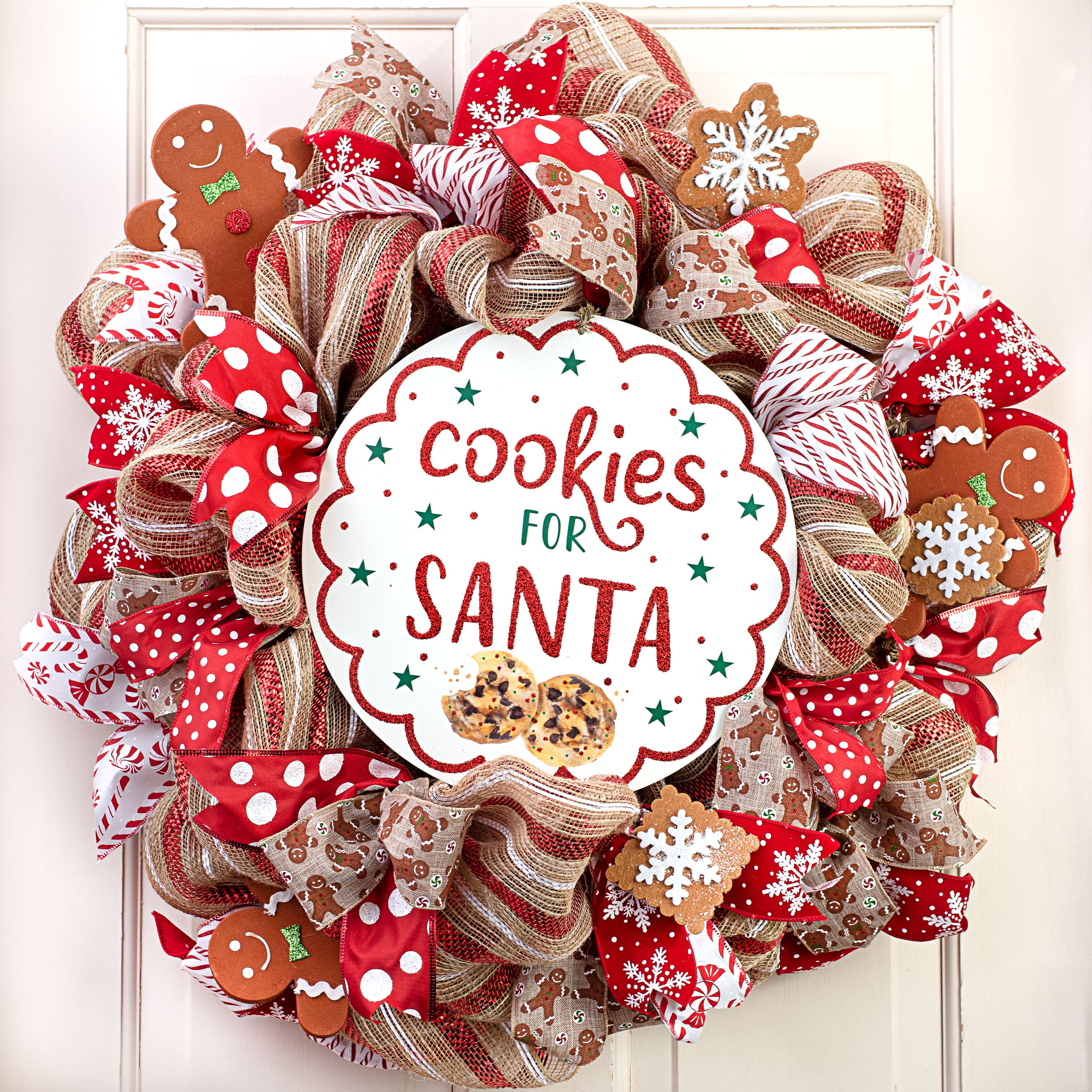 12" Metal Sign: Glitter Cookies for Santa