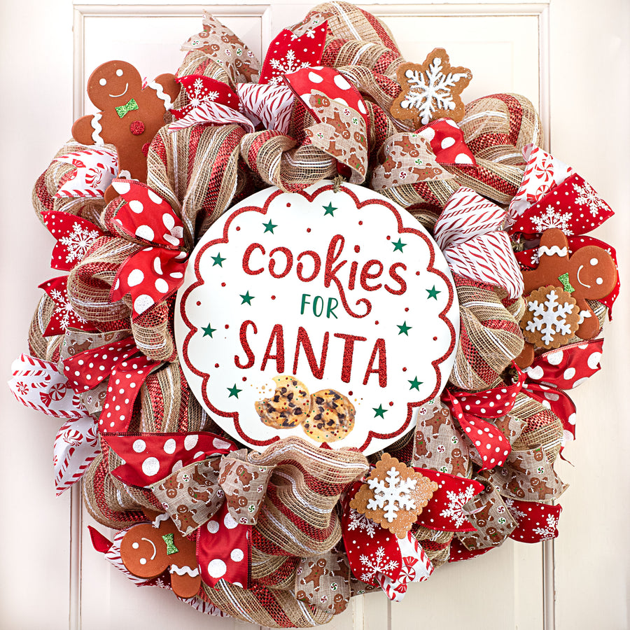 12" Metal Sign: Glitter Cookies for Santa