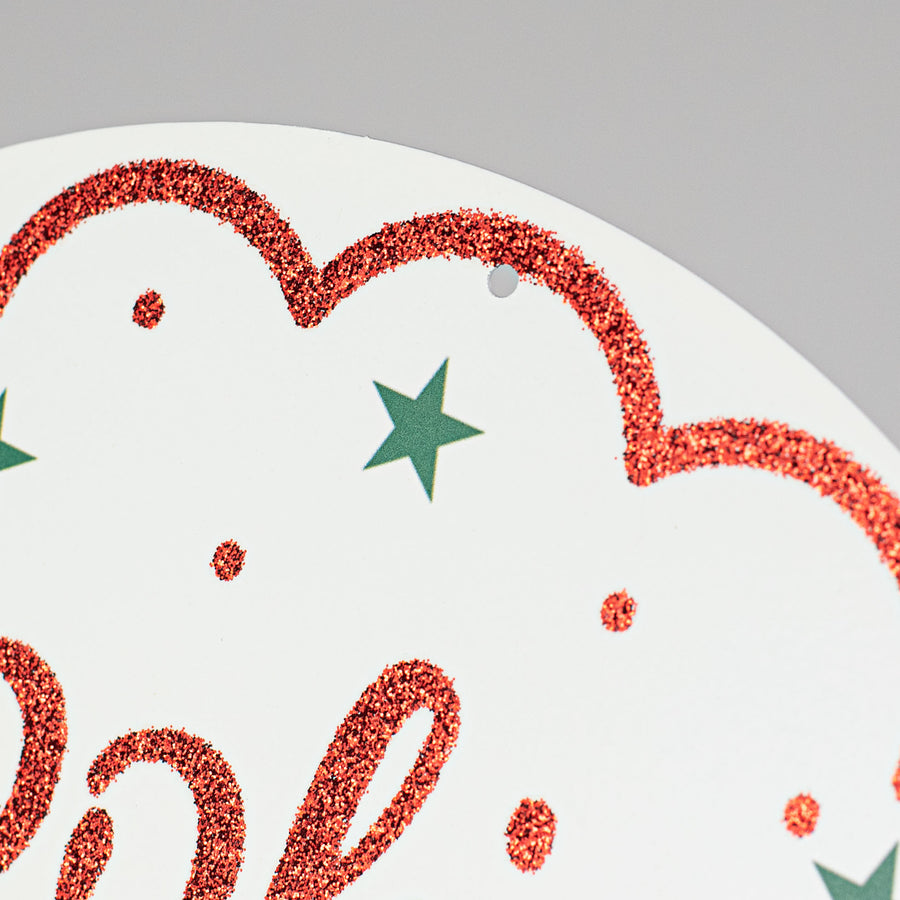 12" Metal Sign: Glitter Cookies for Santa