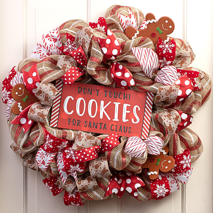 12" Wooden Sign: Cookies for Santa