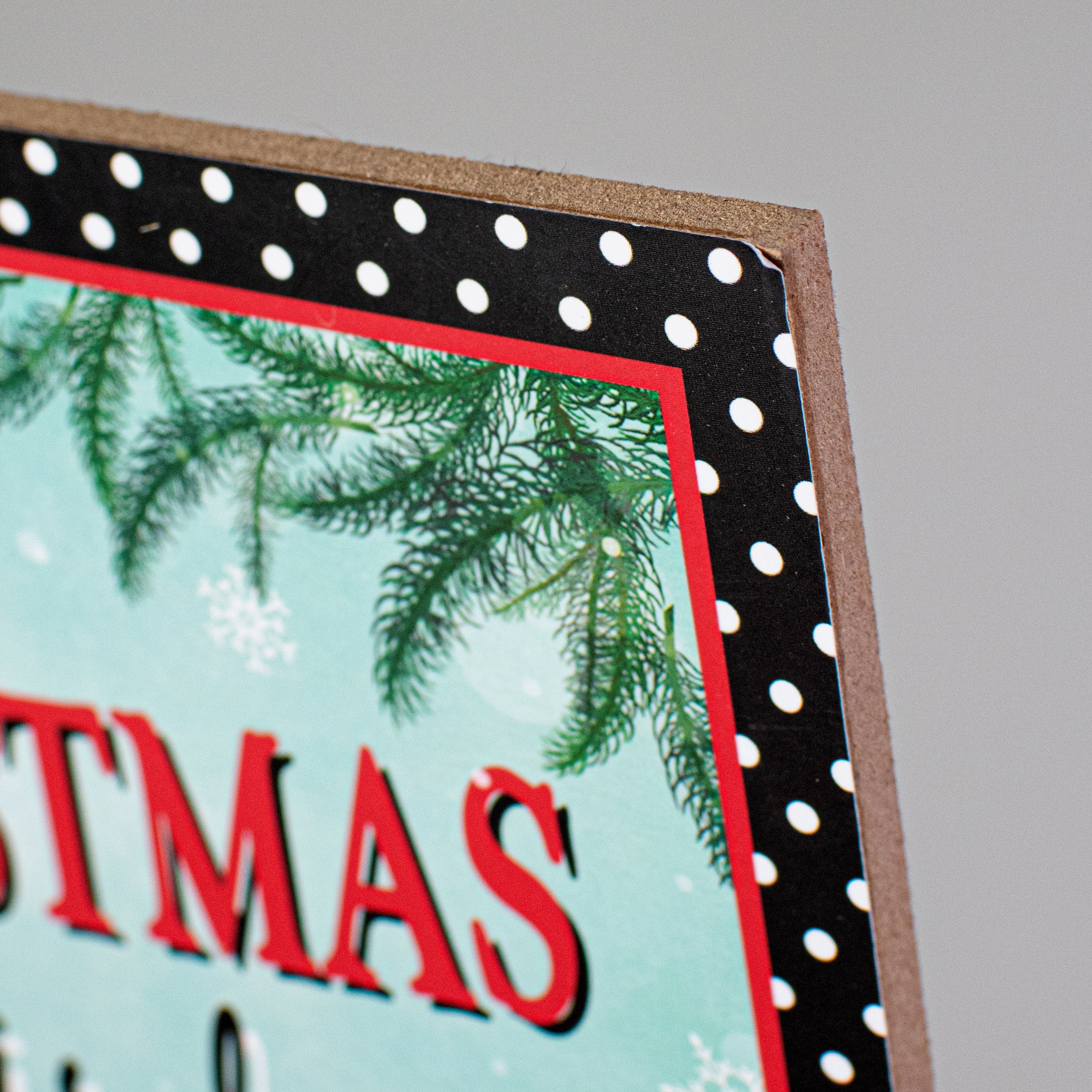 10" Square Wooden Sign: Oh Deer Christmas is Here