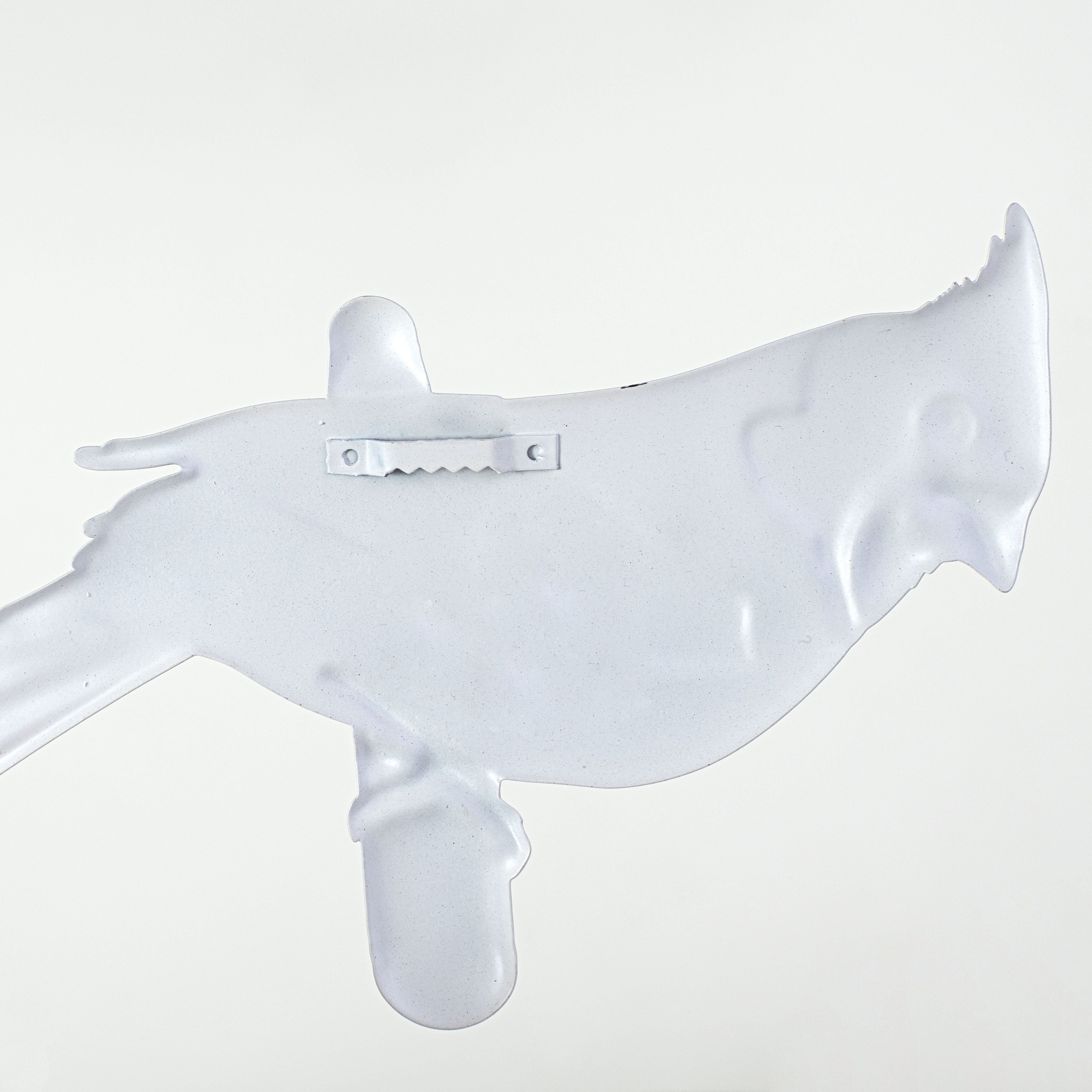 10.5" Metal Embossed Hanger: Cardinal On Branch