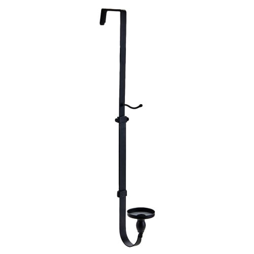 30" Adjustable Over the Door Wreath Hanger with Candle Holder
