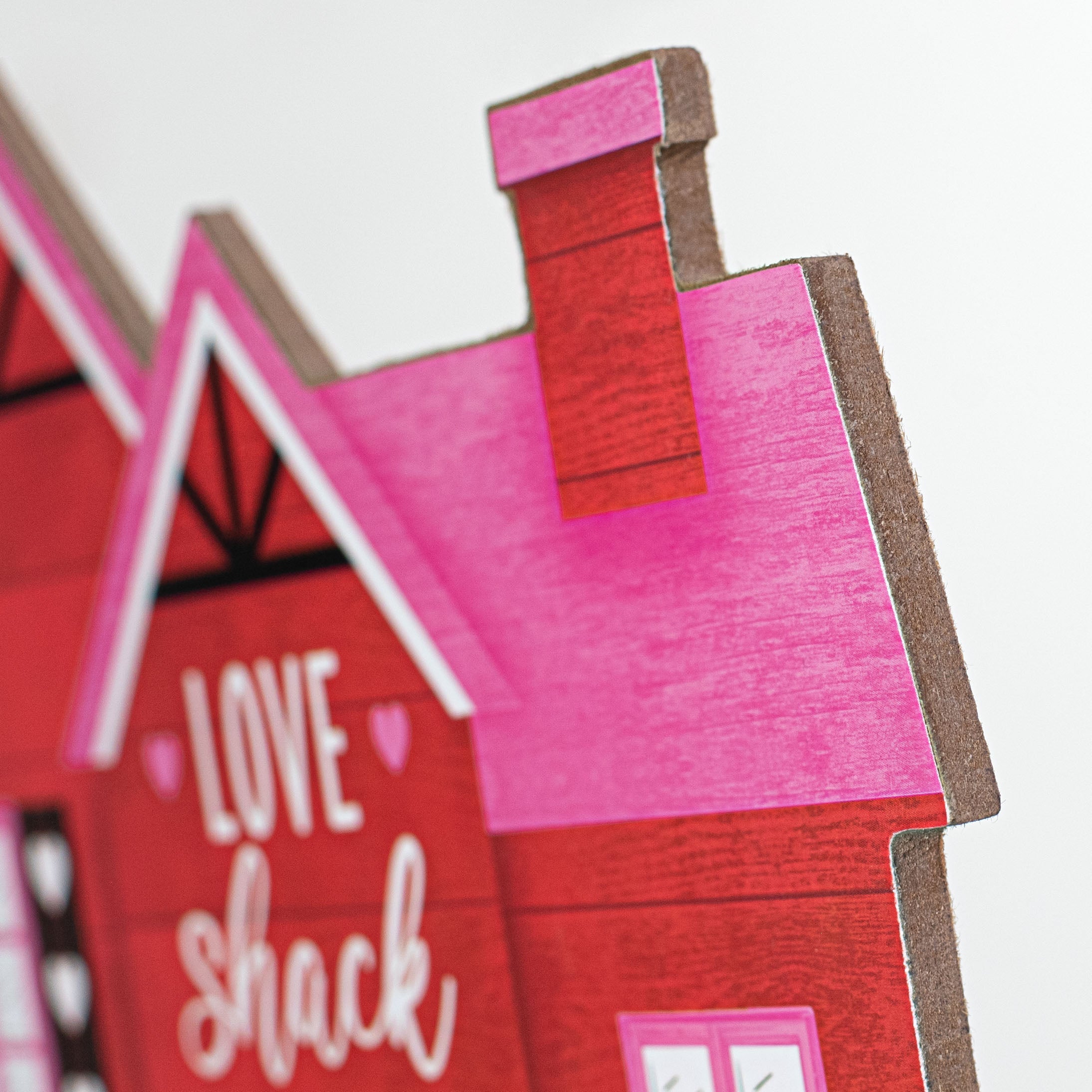 11" Wooden House Sign: Love Shack Valentine
