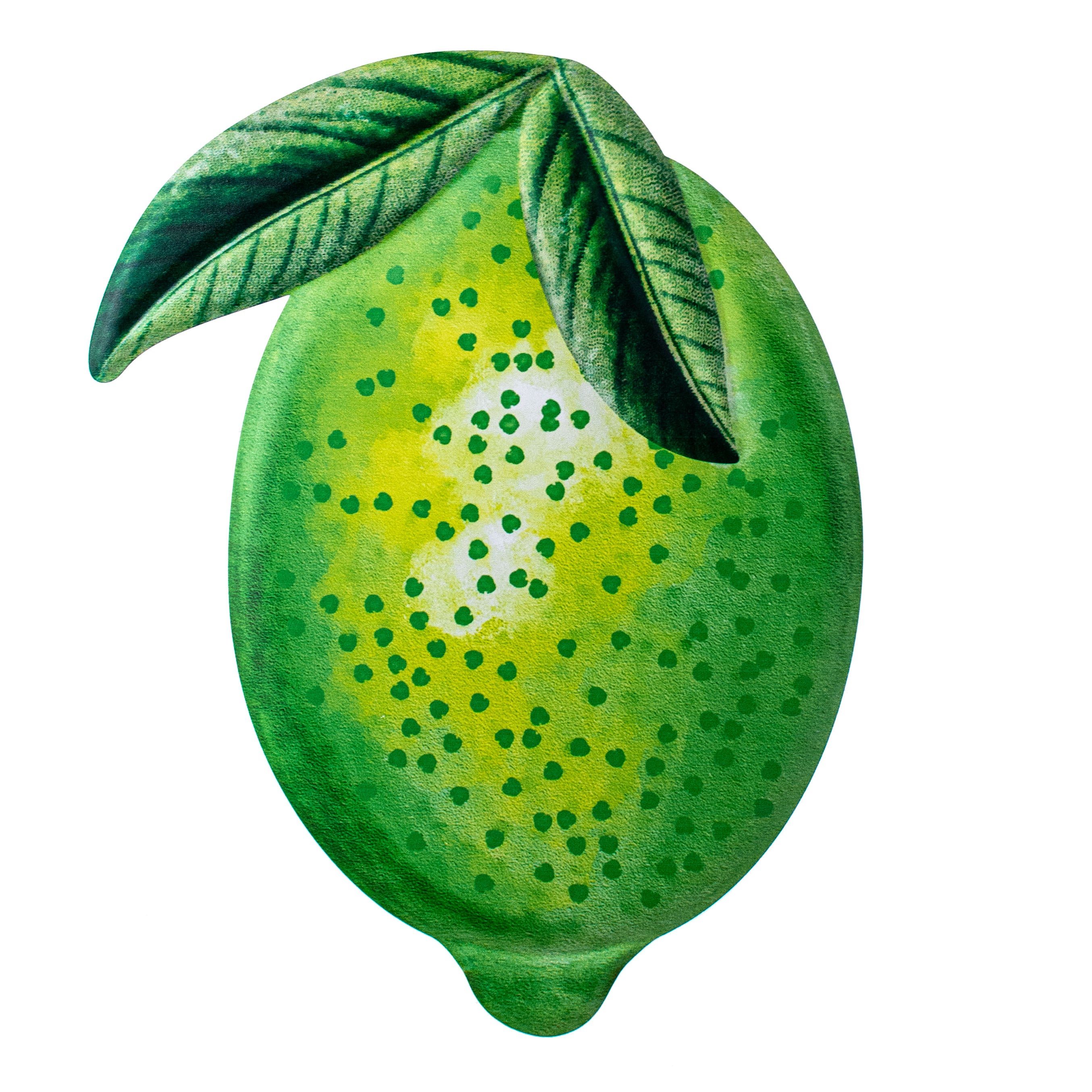 12" Metal Embossed Hanger: Watercolor Lime
