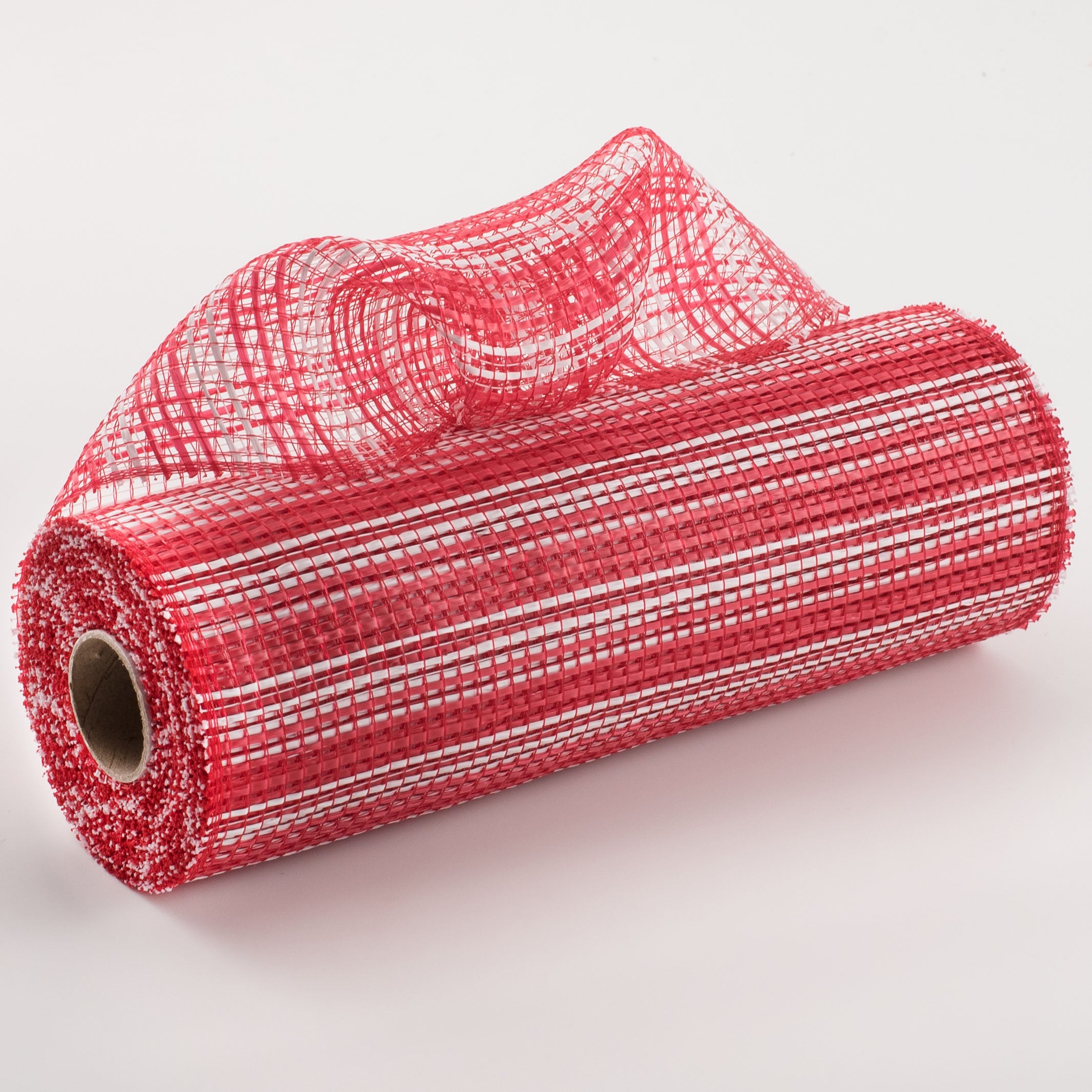 10" Wide Strip Mesh: Red & White