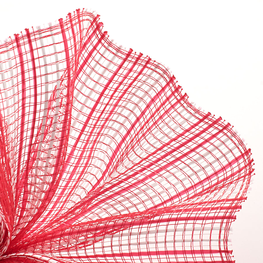 10" Wide Strip Mesh: Red & White