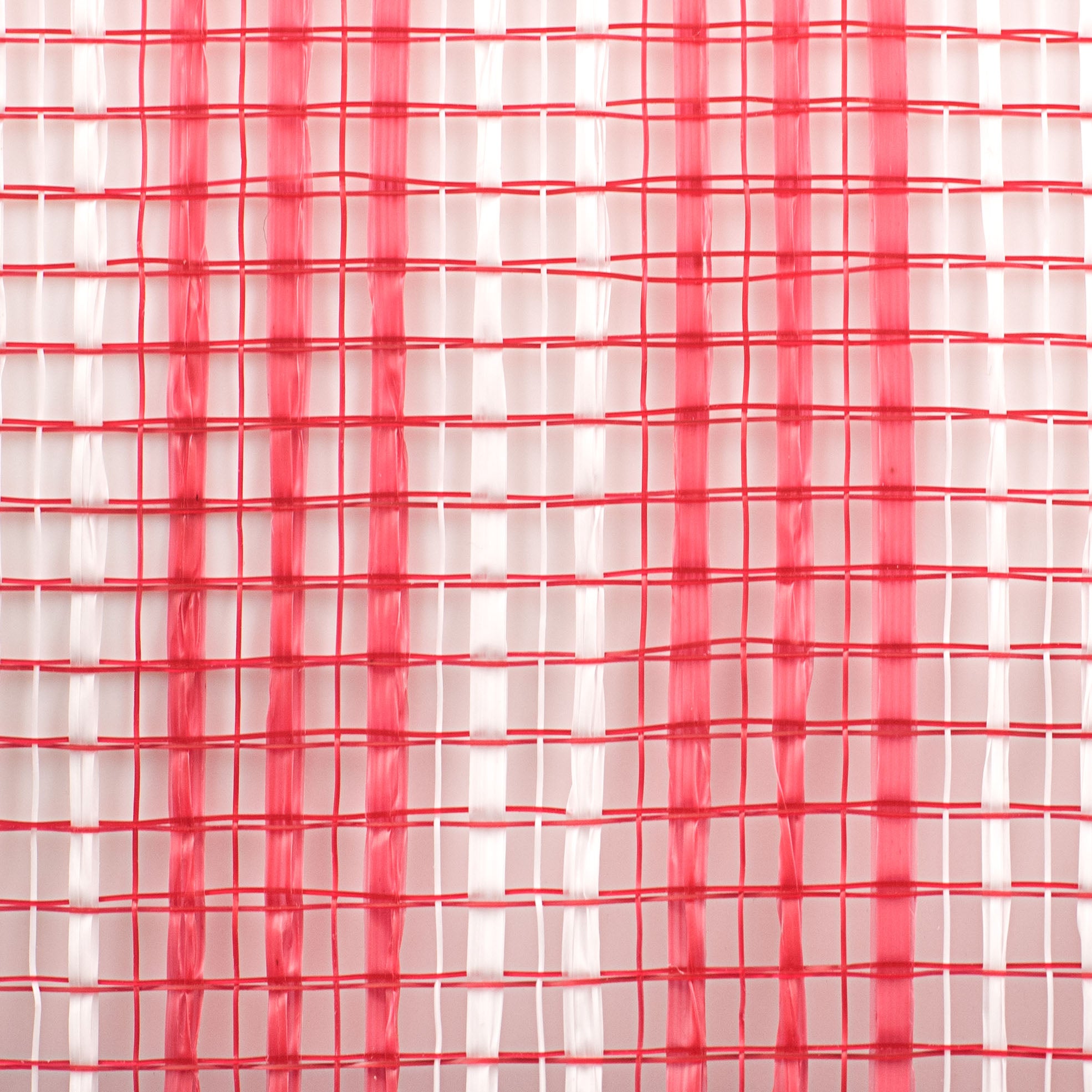 10" Wide Strip Mesh: Red & White