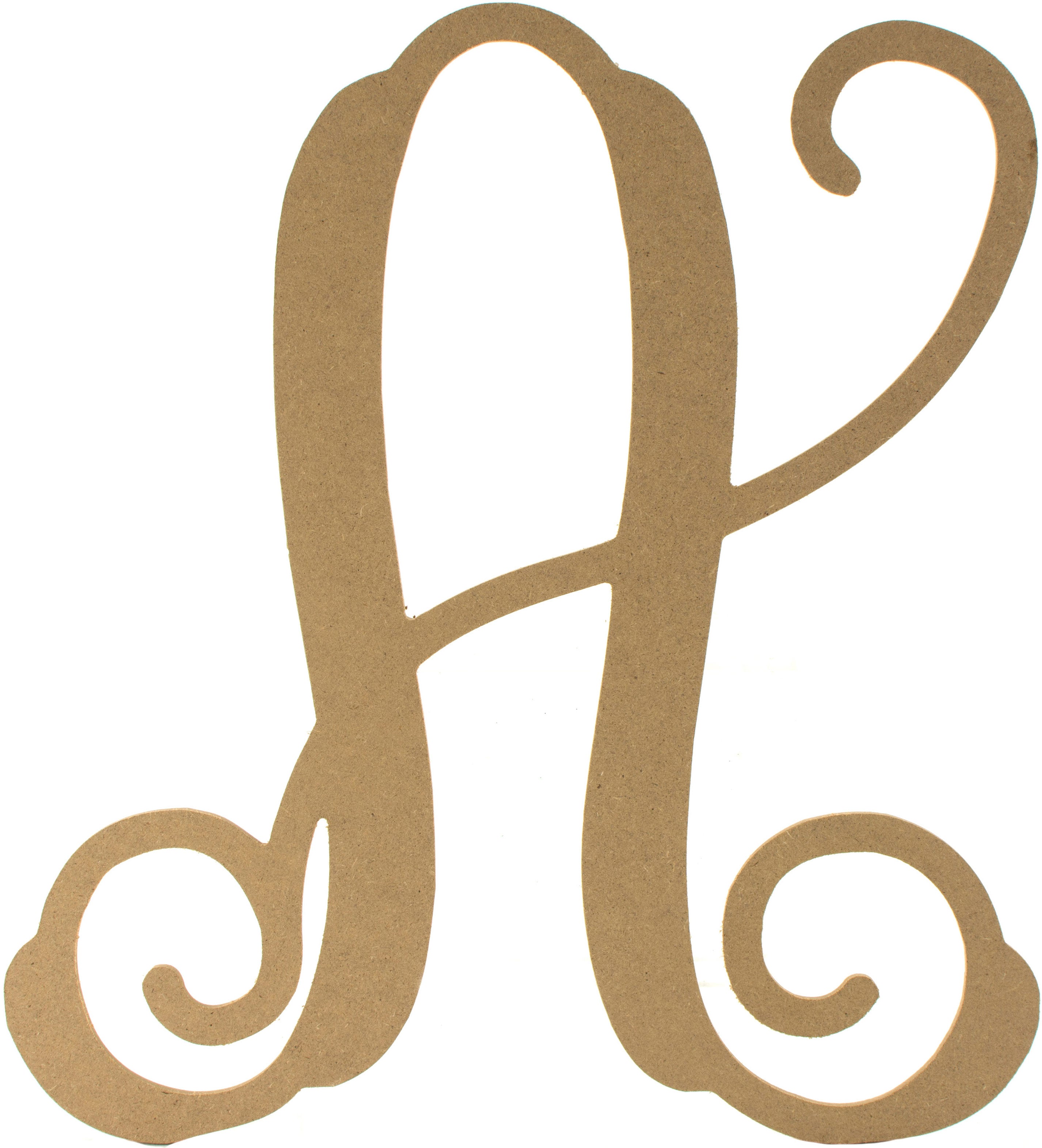 12" Wood Letter Vine Monogram: A