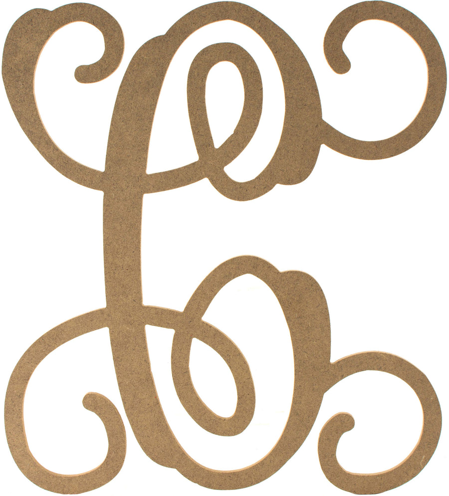 12" Wood Letter Vine Monogram: C