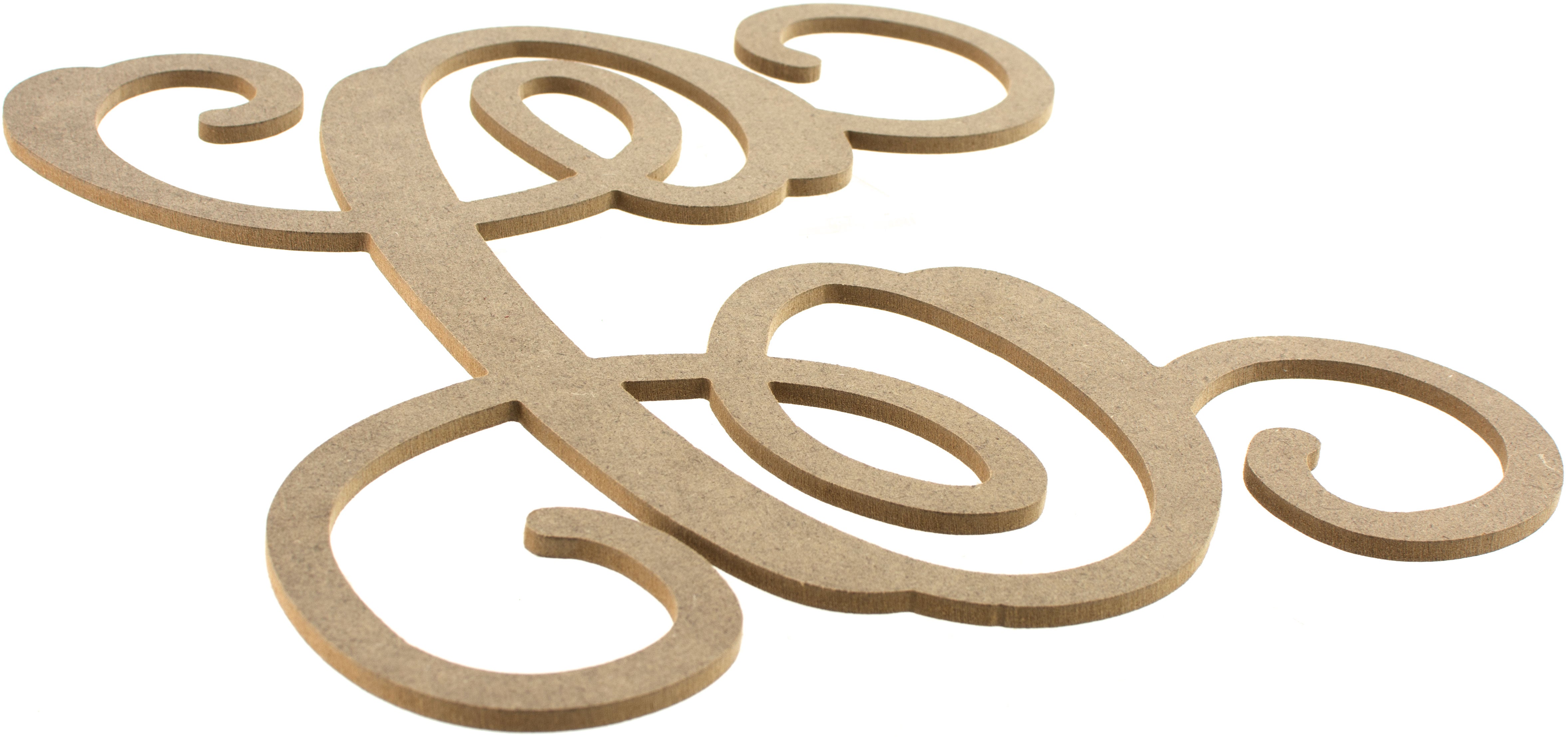12" Wood Letter Vine Monogram: C