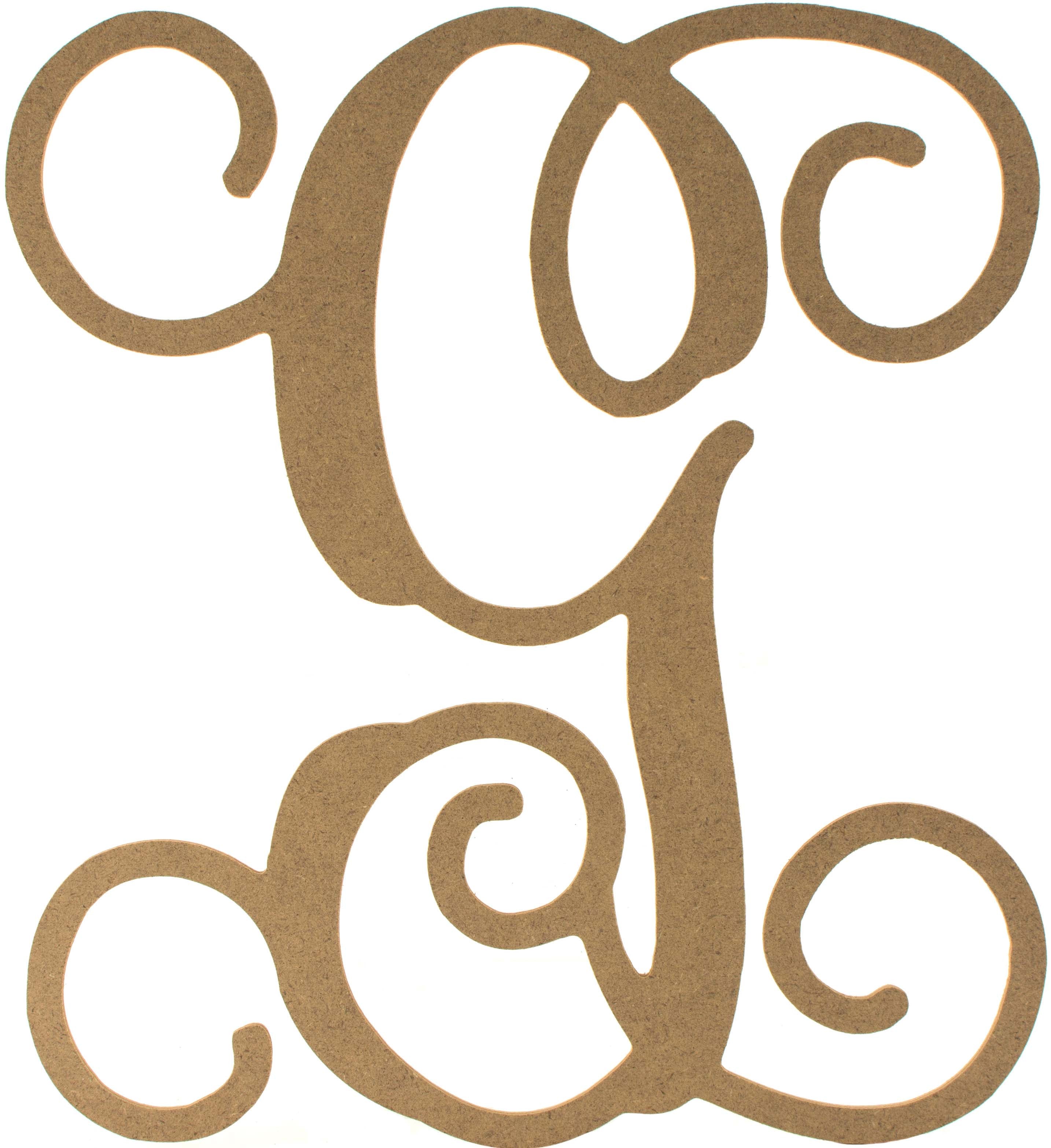 12" Wood Letter Vine Monogram: G