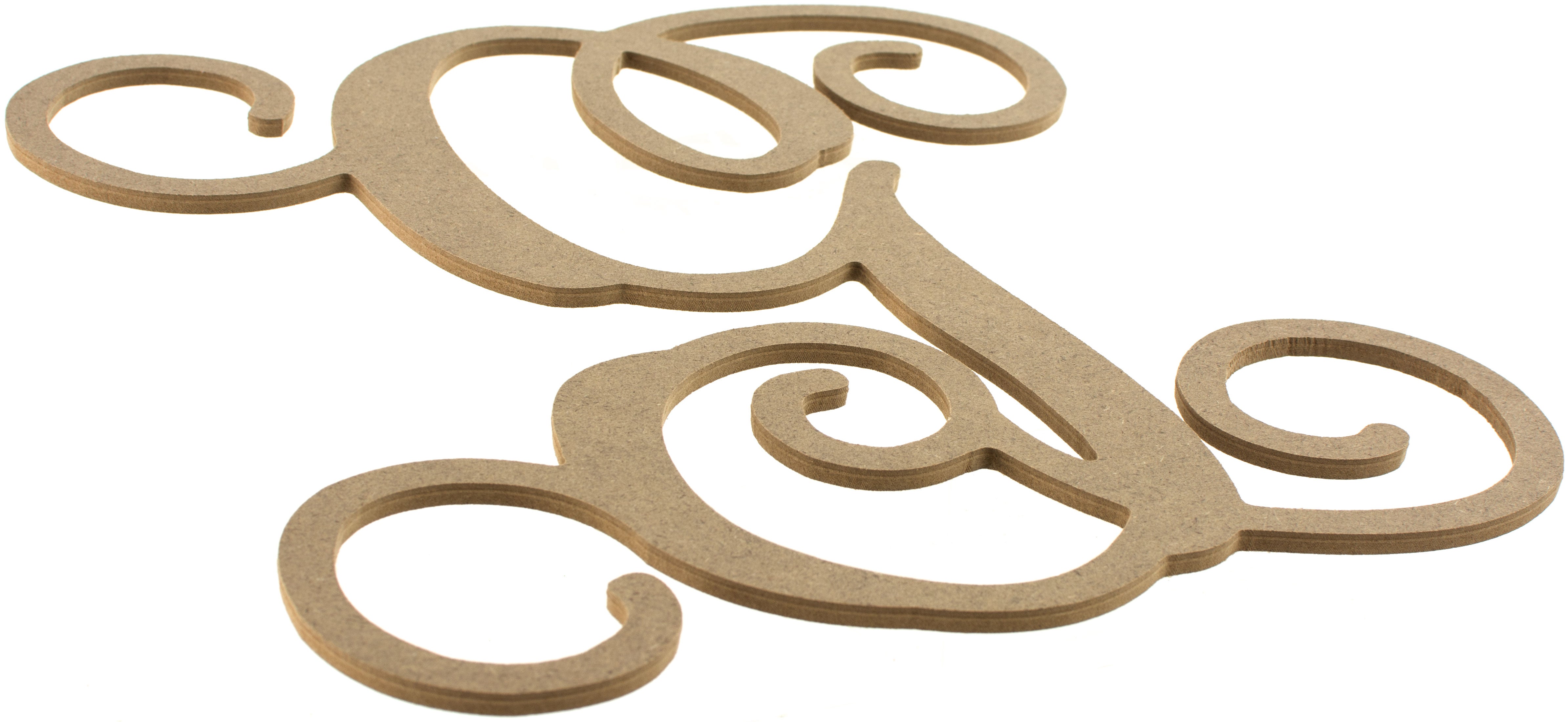 12" Wood Letter Vine Monogram: G