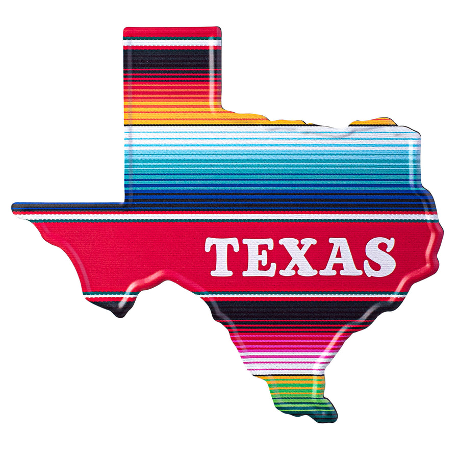 12.5" Metal Embossed Hanger: Serape Texas