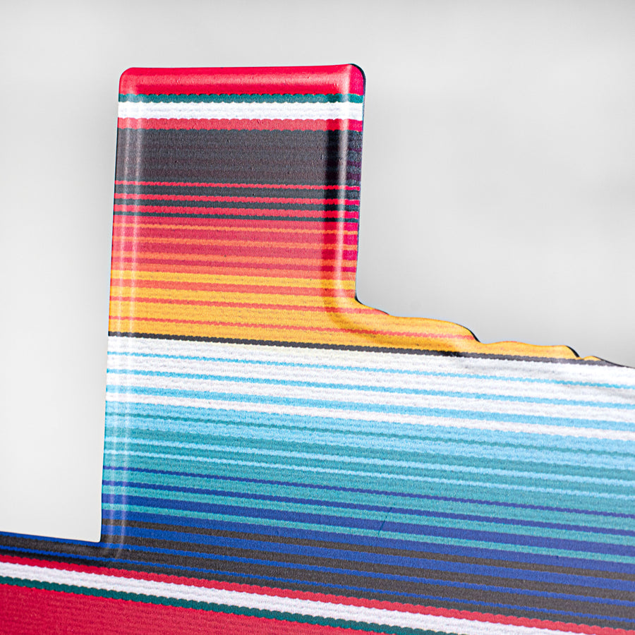 12.5" Metal Embossed Hanger: Serape Texas