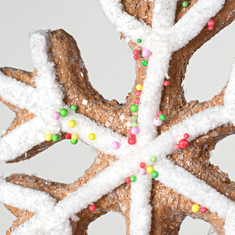 7" Snowflake Cookie Ornament: White