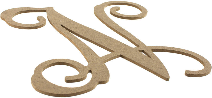 12" Wood Letter Vine Monogram: N