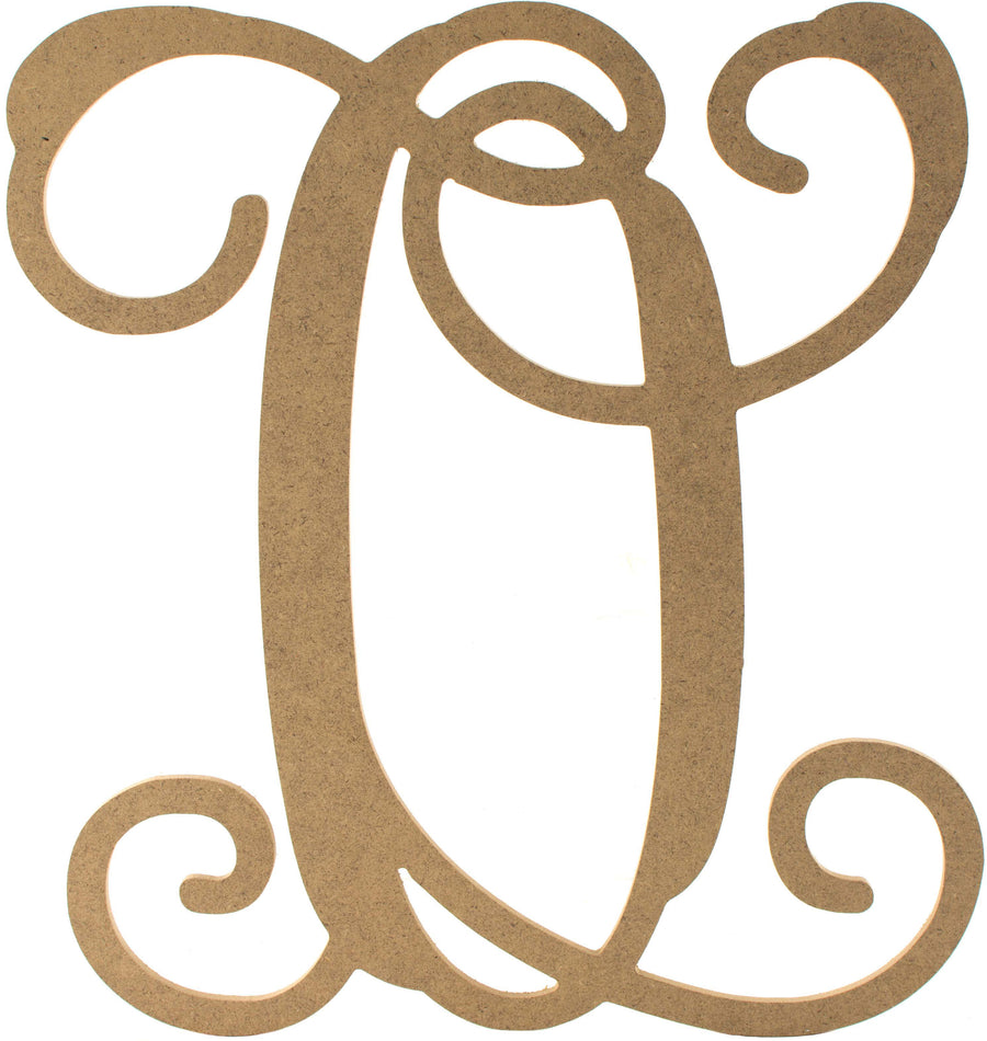 12" Wood Letter Vine Monogram: O