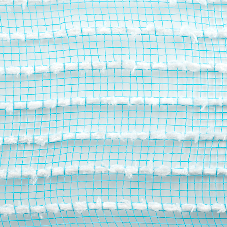 10" Snowdrift Deco Mesh: Turquoise & White