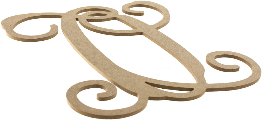 12" Wood Letter Vine Monogram: O