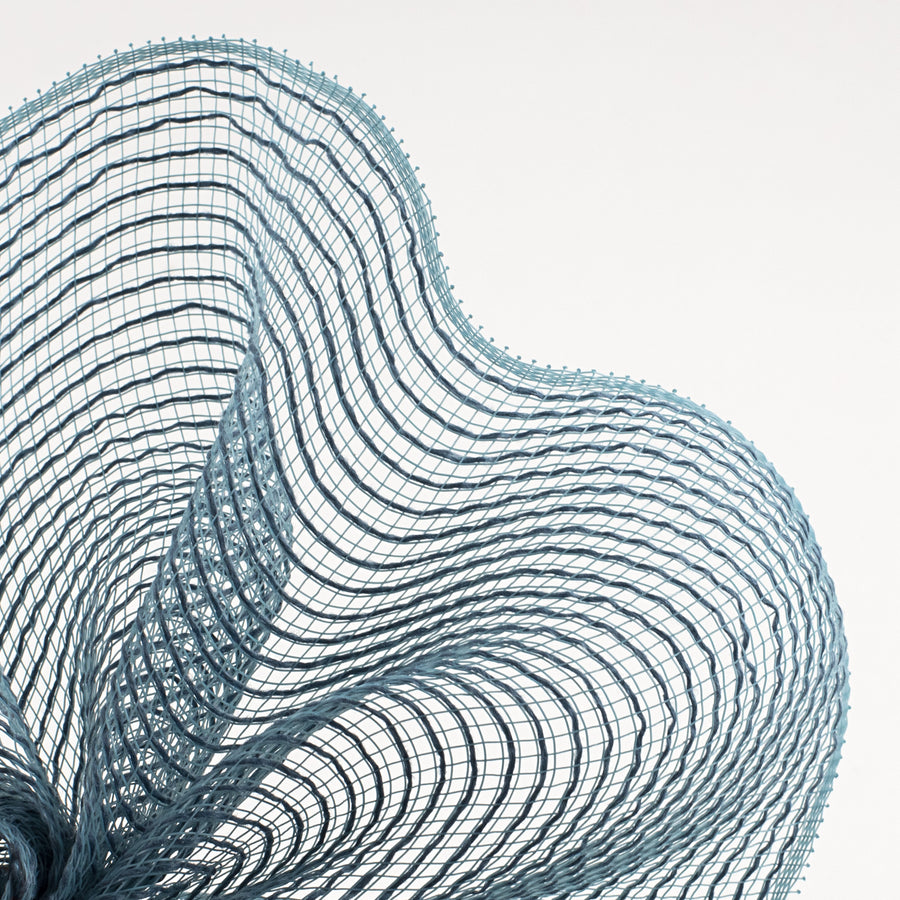 10" Stripe Fabric Mesh: Smoke Blue