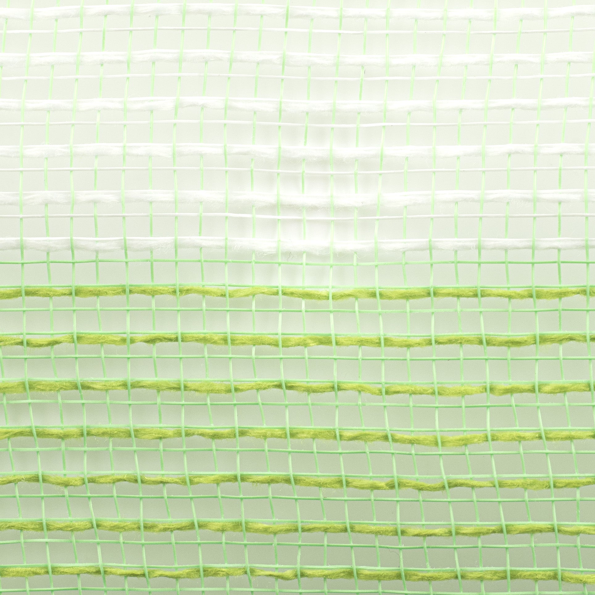 10" Wide Stripe Fabric Mesh: Fresh Green & White
