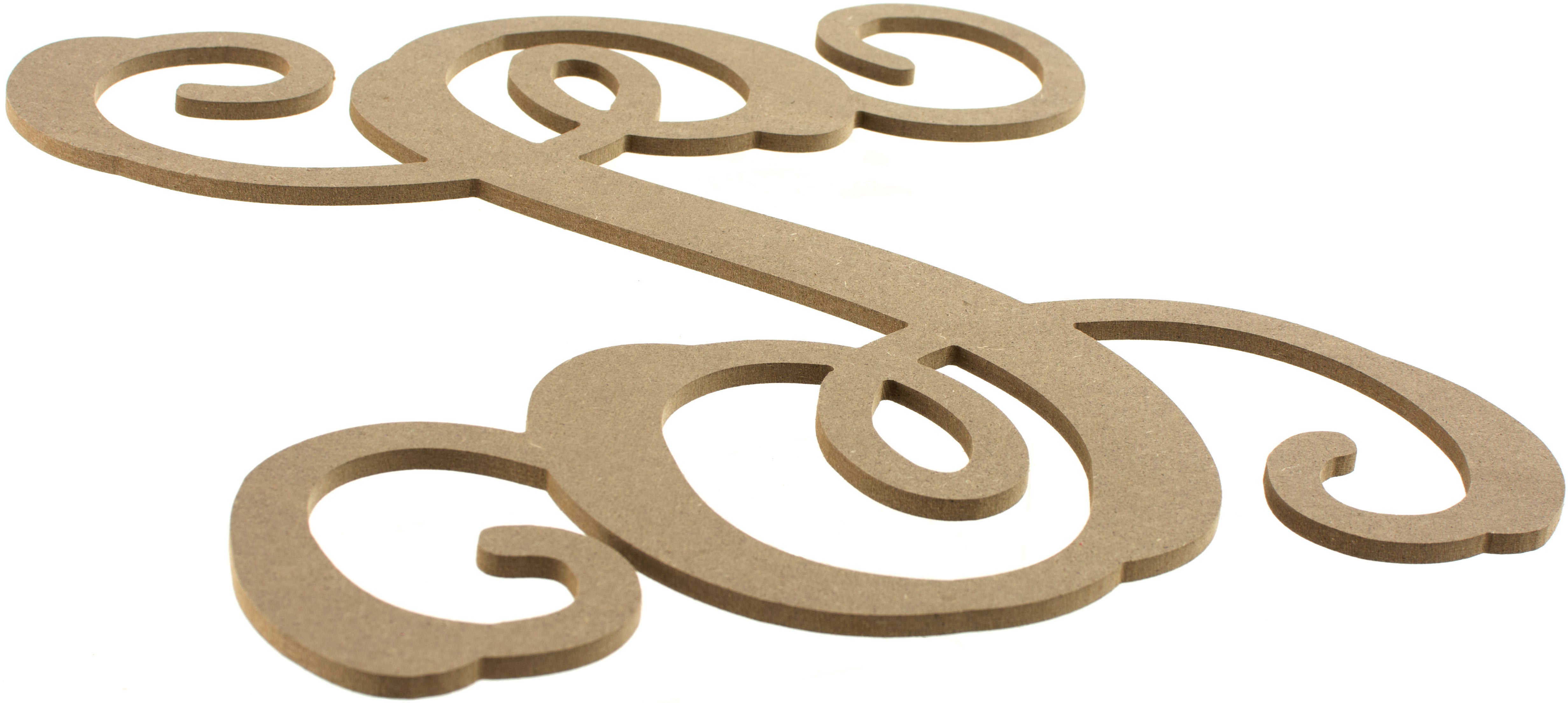 12" Wood Letter Vine Monogram: S