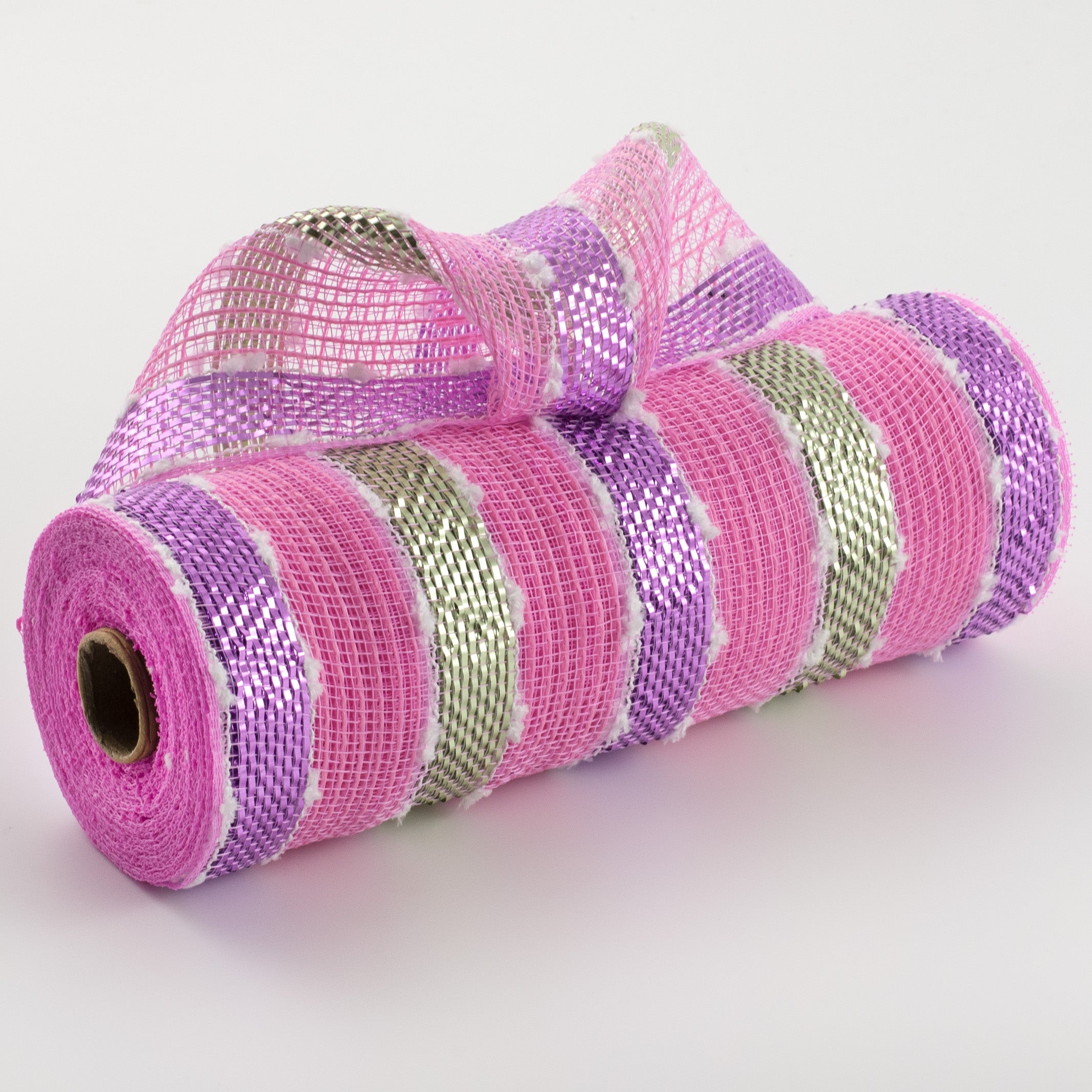 10" Snowball Wide Stripe Mesh: Light Pink, Lavender, Mint