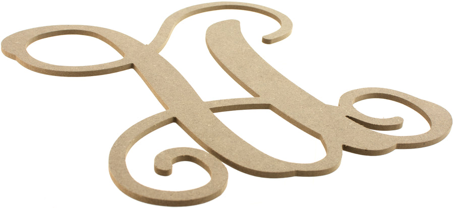 12" Wood Letter Vine Monogram: U