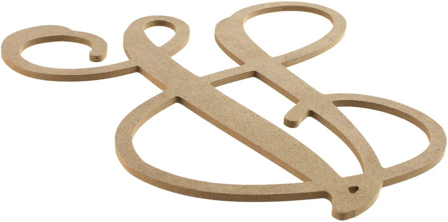 12" Wood Letter Vine Monogram: V