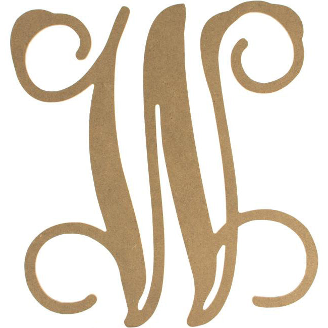12" Wood Letter Vine Monogram: W
