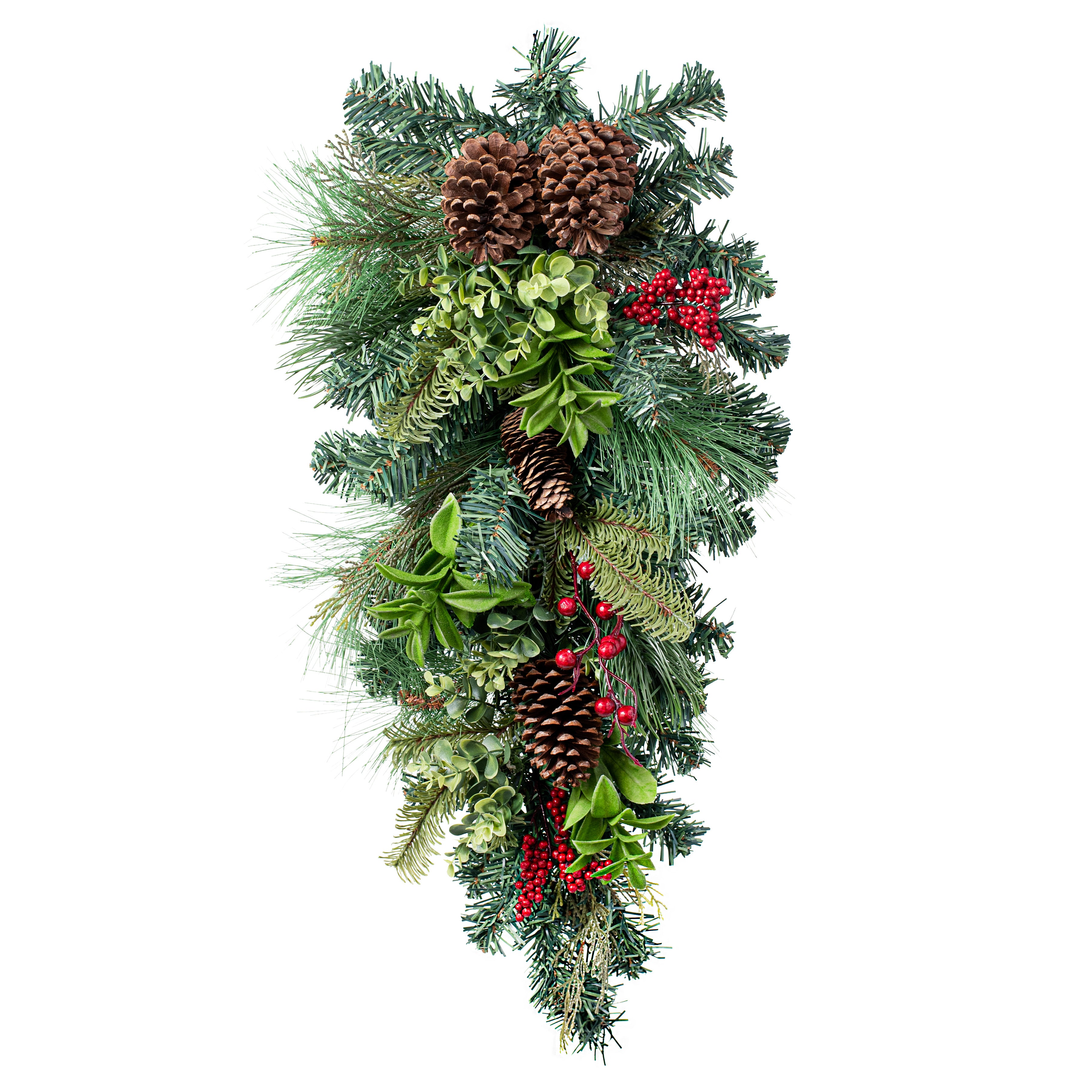30" Berry & Pinecone Pine Teardrop