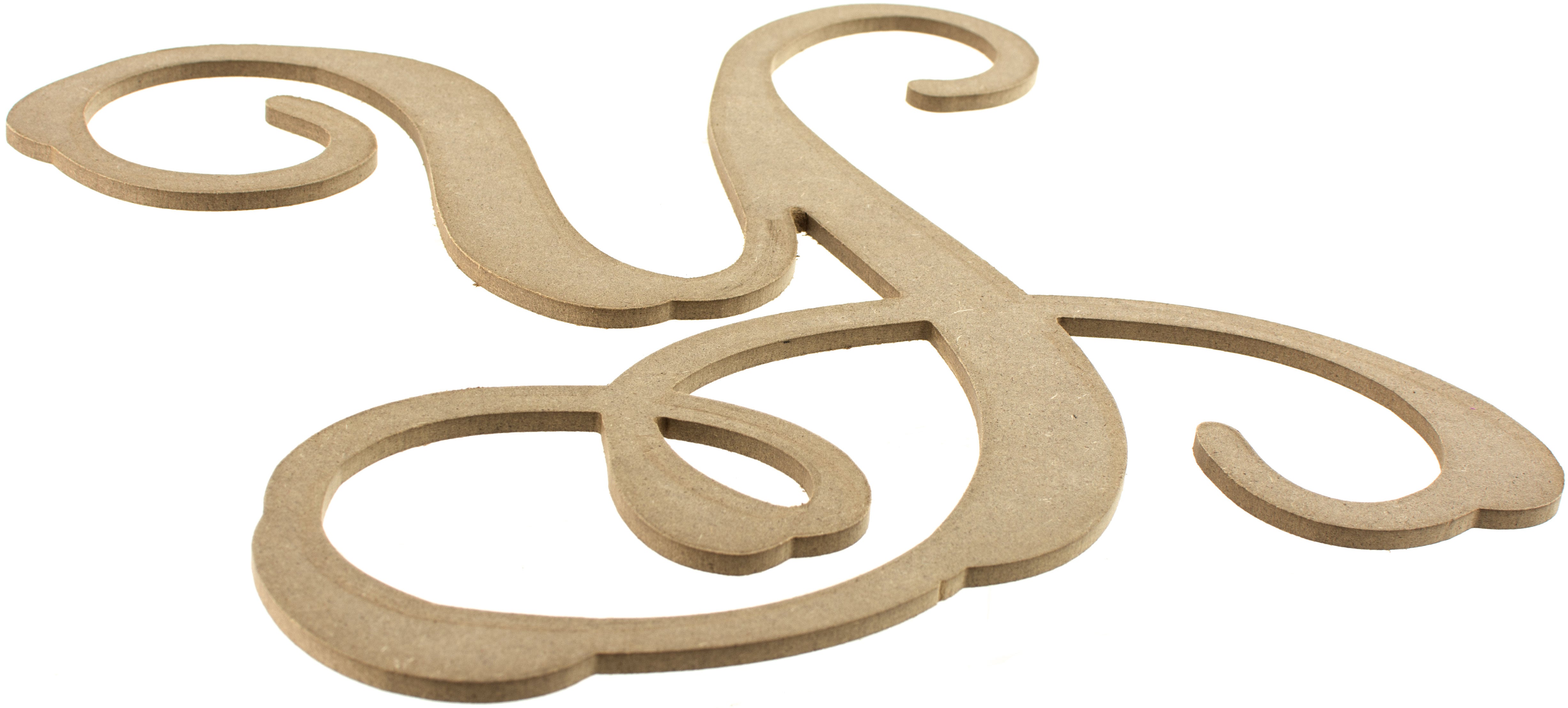 12" Wood Letter Vine Monogram: Y