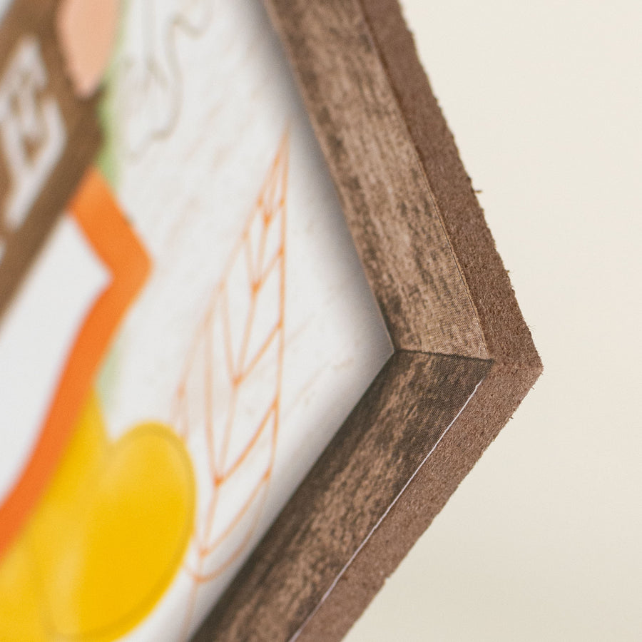 10" Square Wooden Sign: Fall Garden Welcome Gnomes