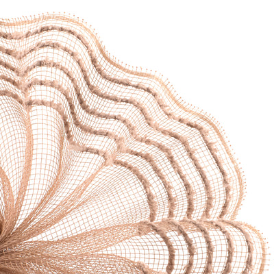 10" Border Stripe Snowdrift Mesh: Natural