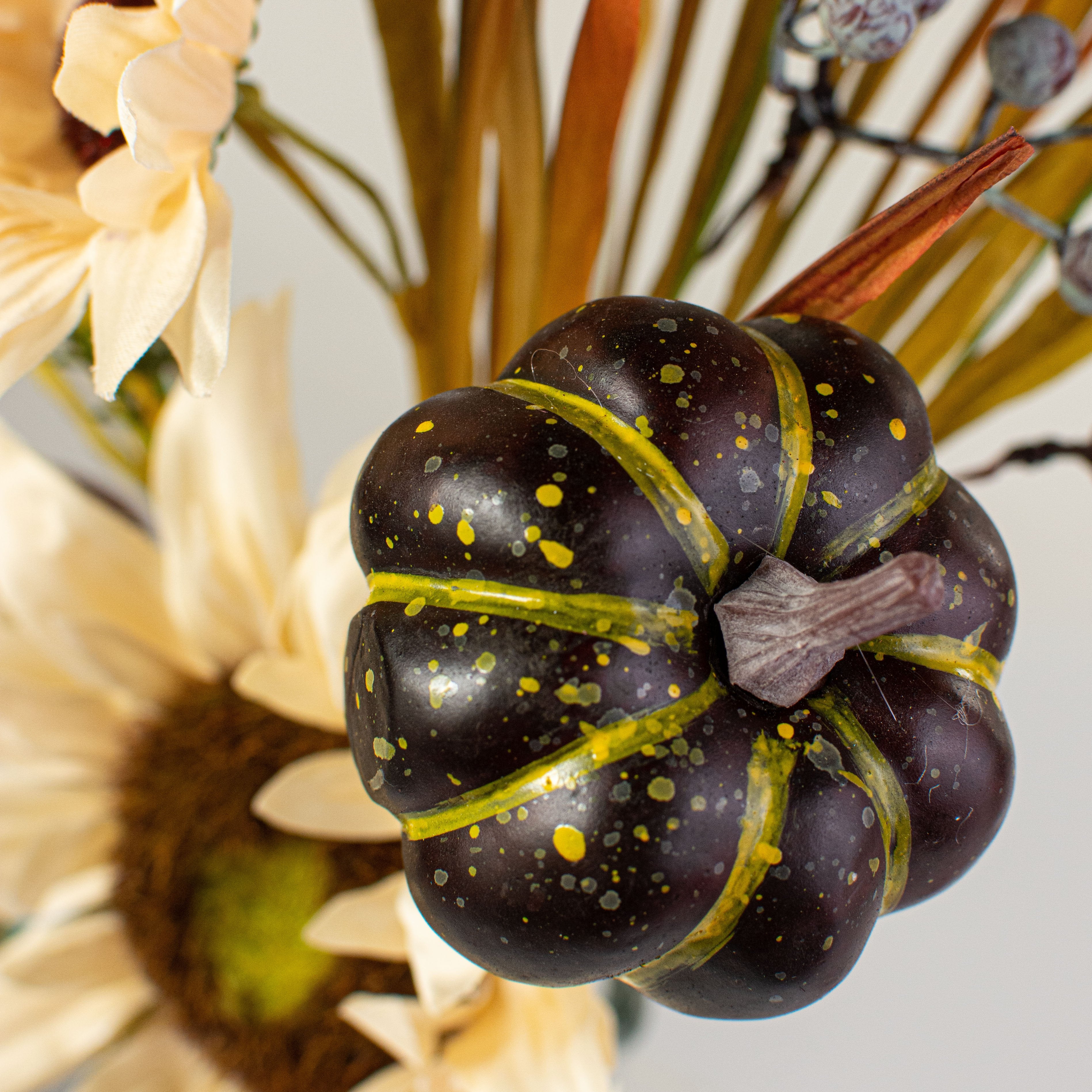 21" Sunflower, Rose Hip, Pumpkin Spray
