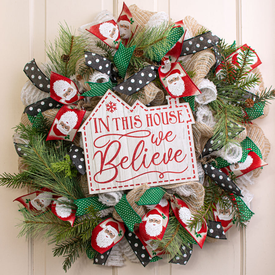 11" Wooden House Sign: We Believe